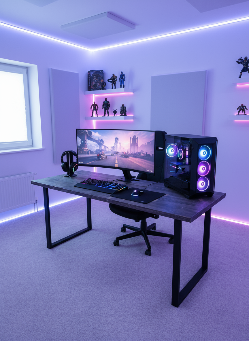 Компьютерный стол в стиле Лофт