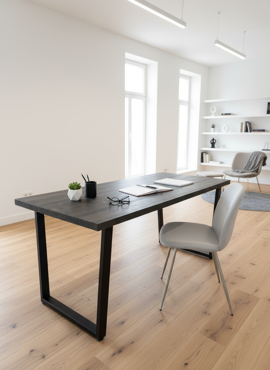 Большой офисный стол в стиле лофт